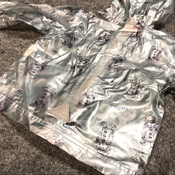 Caillou Clear Rain Coat Jacket Raincoat Size 2T - Picture 5 of 6